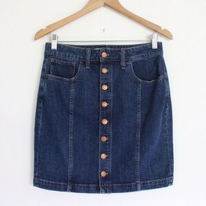 Madewell Stretch Denim Straight Mini Skirt